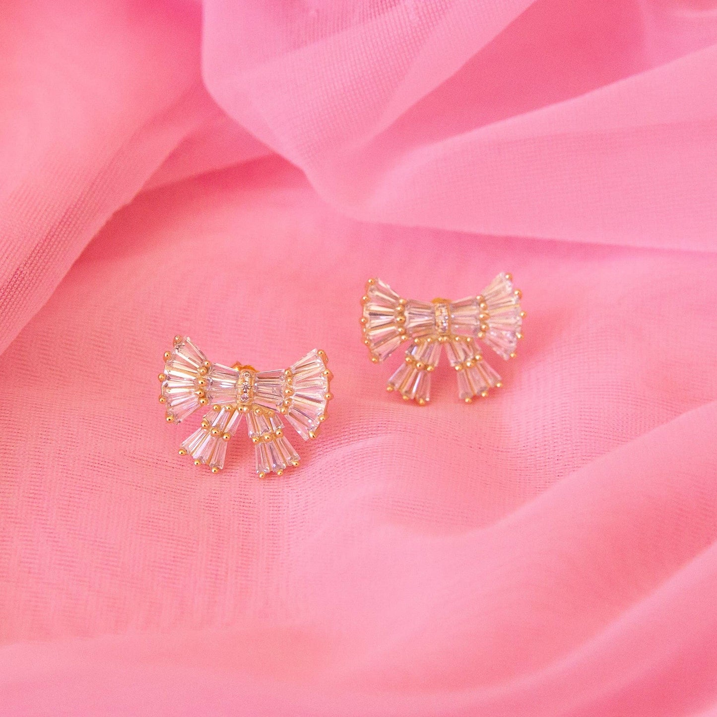 Holiday Sparkle Bow Earrings