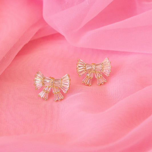 Holiday Sparkle Bow Earrings