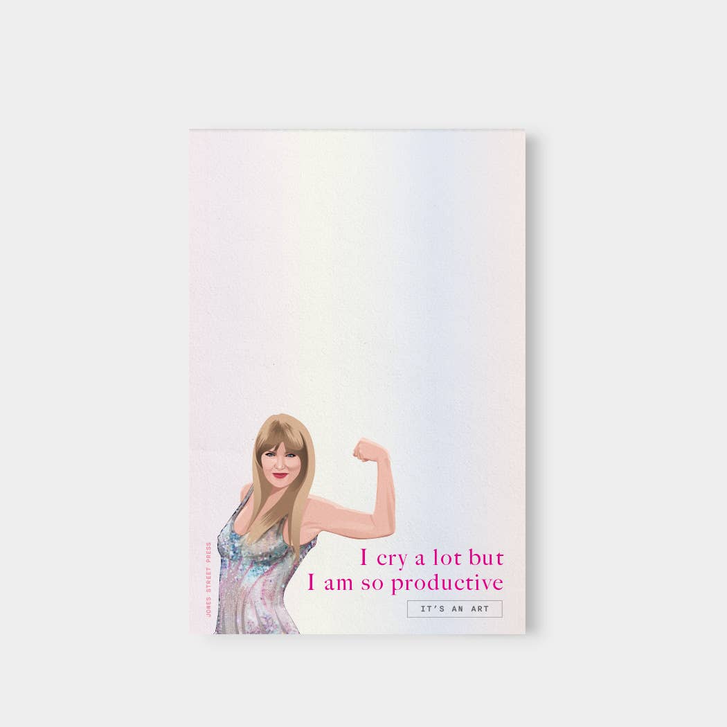 Swifty Inspired Notepad I Cry A Lot, I am so Productive