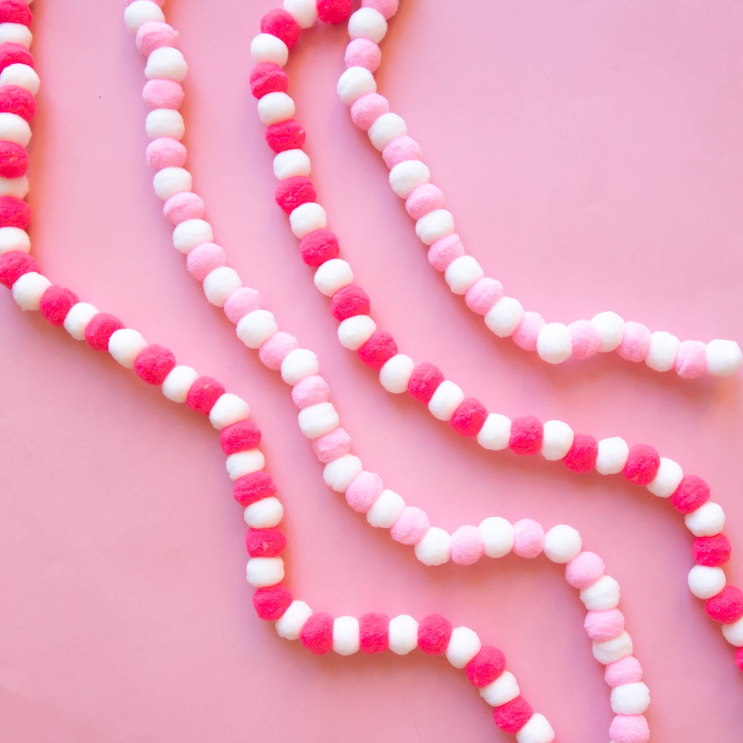 Holiday Pom Pom Garland | Baby Pink