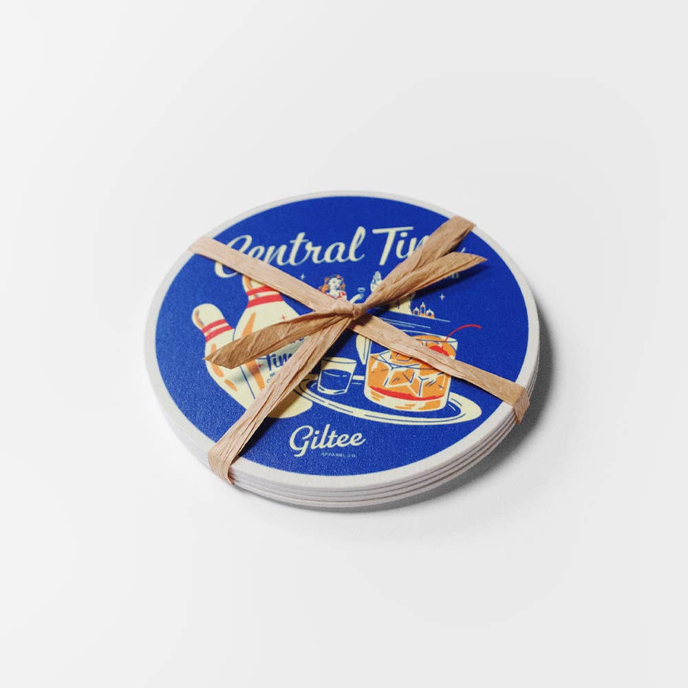 Central Time Bowling Souvenir Coasters (4 pack)