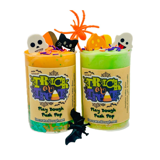 Halloween Kids Play Dough Push Pops!