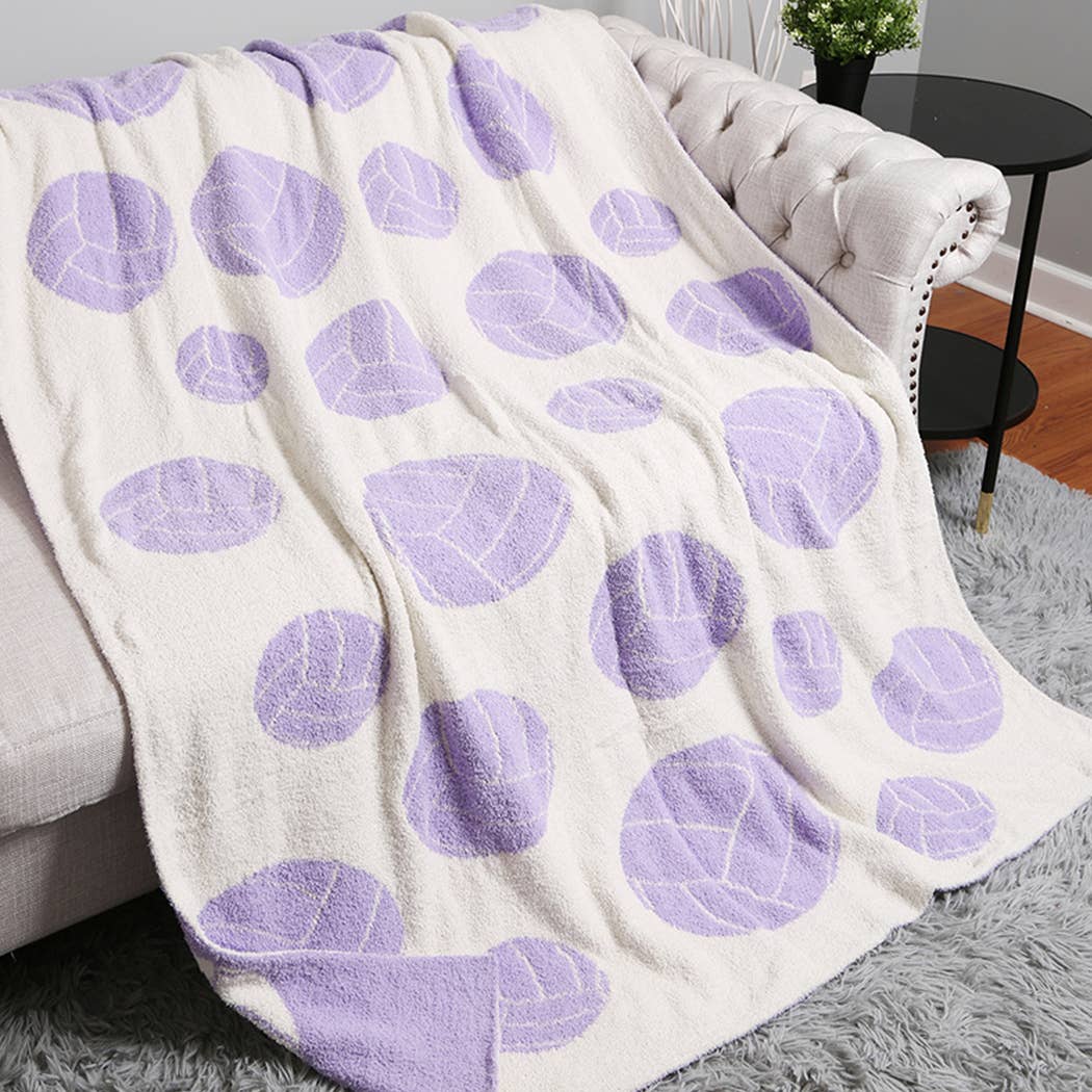 Volleyball Print Cozy Soft Throw Blanket