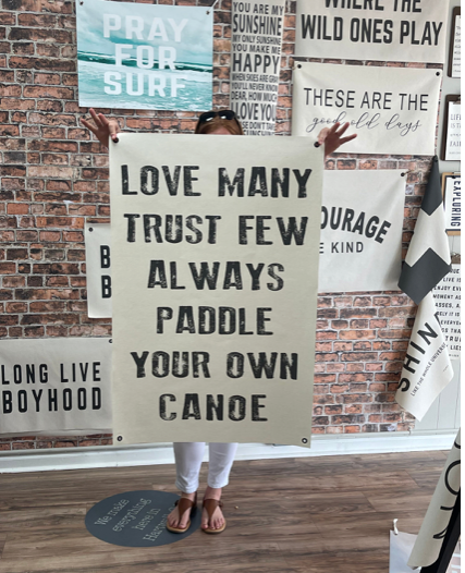 Paddle Your Own Canoe Wall Canvas