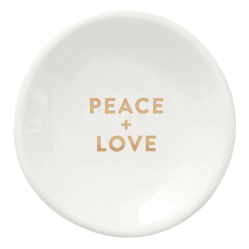 Holiday Stud Earrings & Trinket Tray Set - Peace on Earth