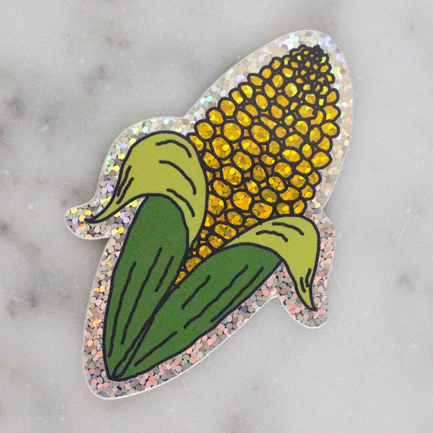 Glitter Corn Sticker