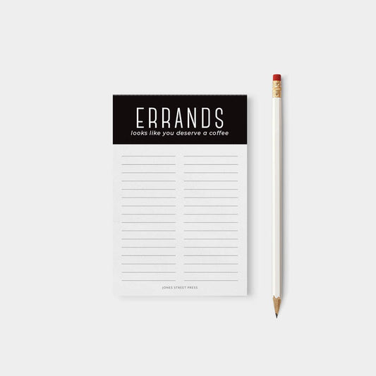 Funny Errands Notepad - To Do List, Task Pad for Coffee Fans