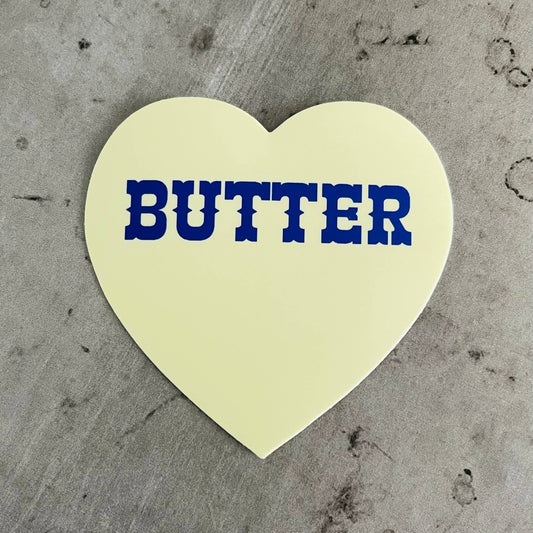 Butter heart sticker