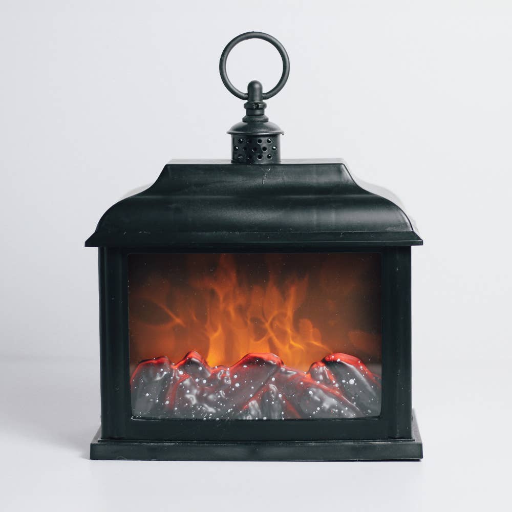 Black Traditional Fireplace Lantern