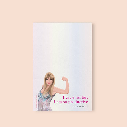 Swifty Inspired Notepad I Cry A Lot, I am so Productive