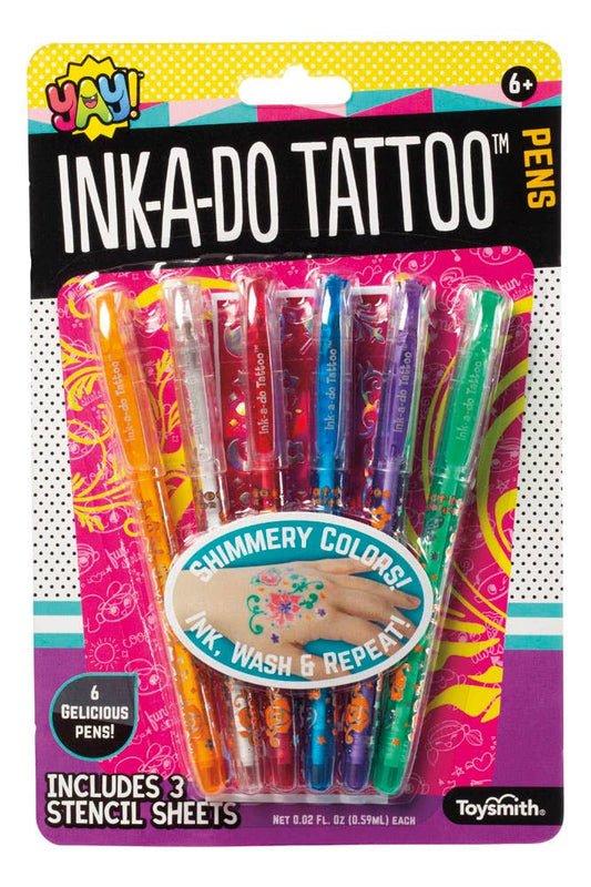 Yay! Ink-A-Do Tattoo Pens, Set of 6