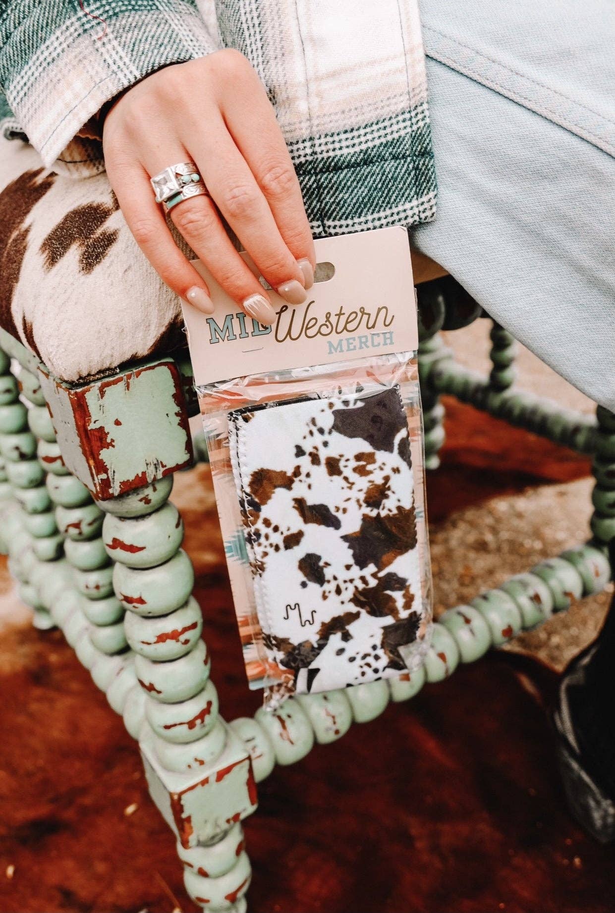 Mooving On Brown Cowhide Print Tall Koozie