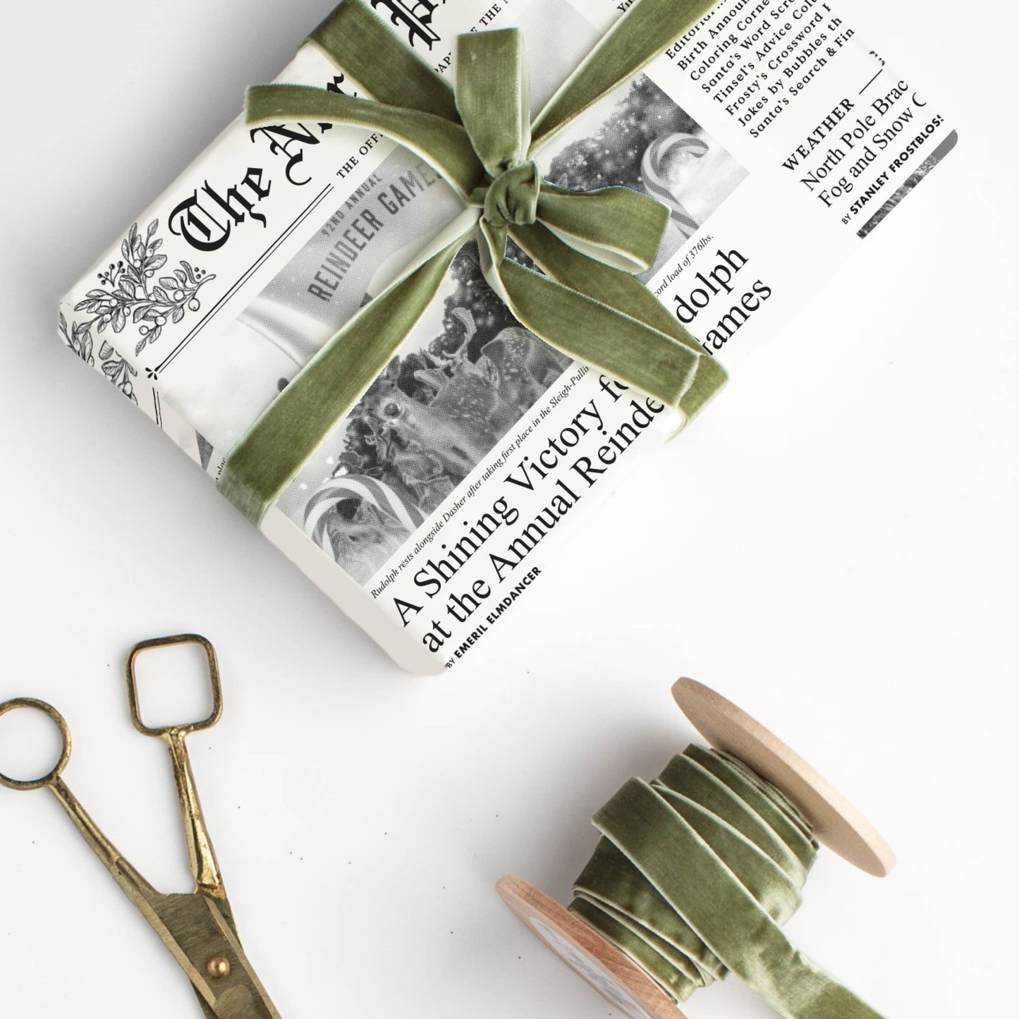 North Pole Times Newspaper - Holiday Gift Wrap + Activity