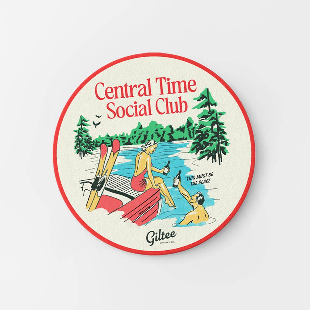 Central Time Lake Souvenir Coasters (4 pack)