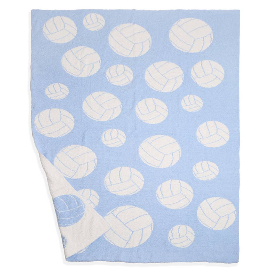 Volleyball Print Cozy Soft Throw Blanket