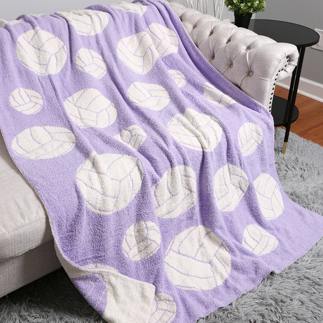 Volleyball Print Cozy Soft Throw Blanket