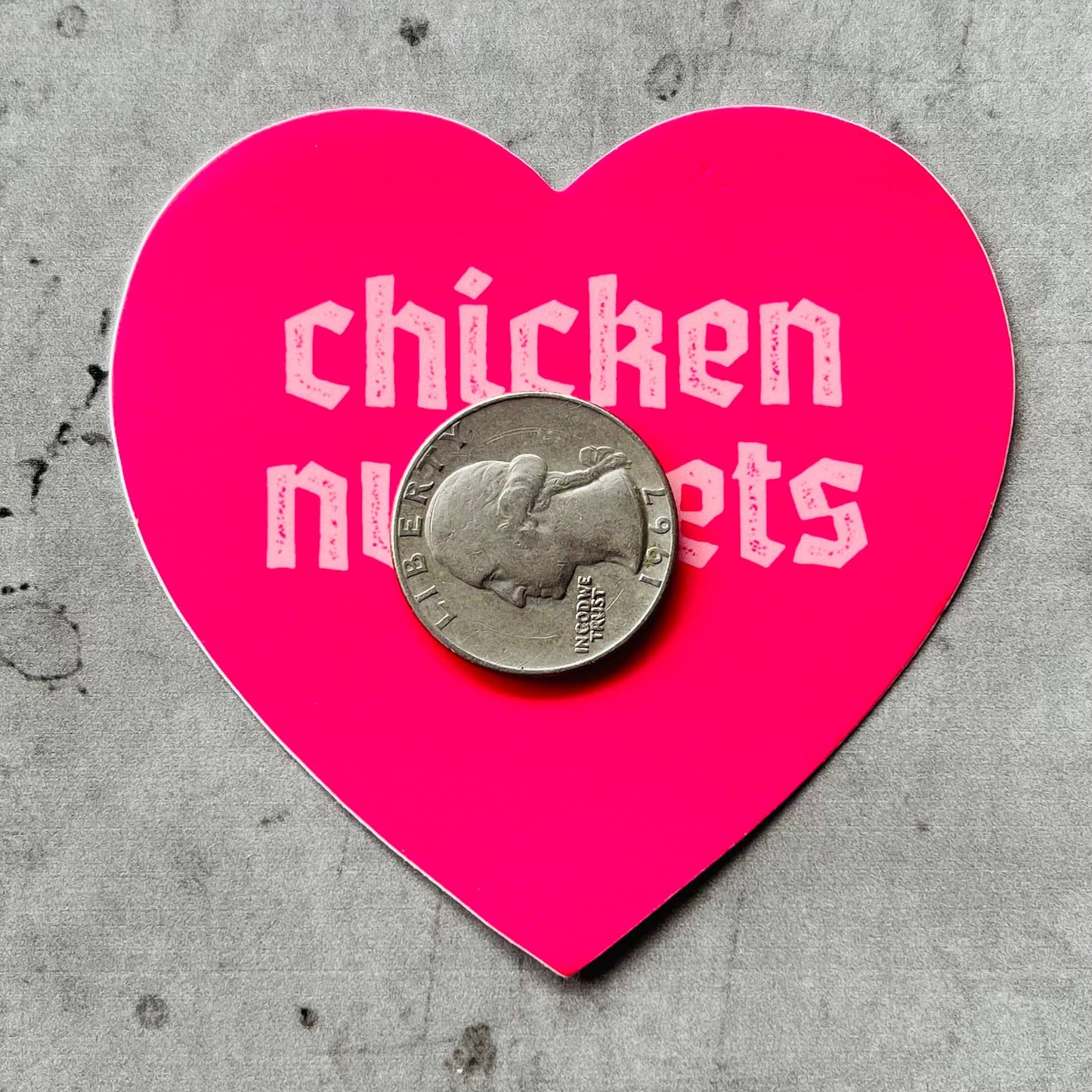 Chicken Nuggets Heart Sticker