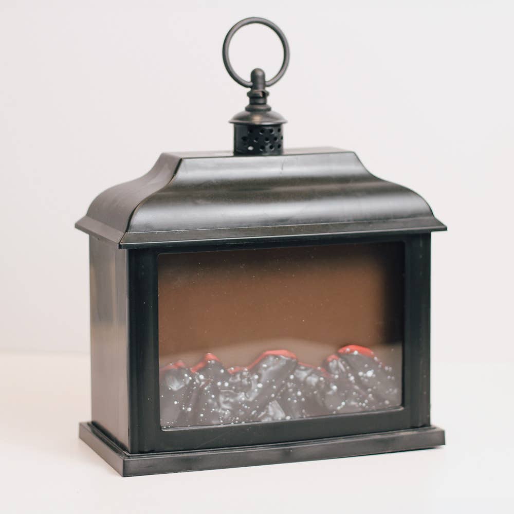 Black Traditional Fireplace Lantern