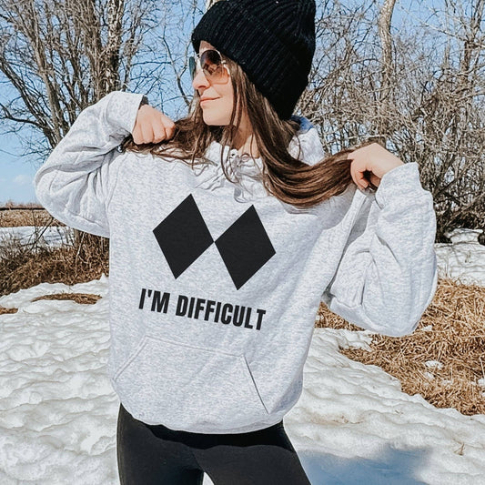 I'm Difficult Skier Hoodie