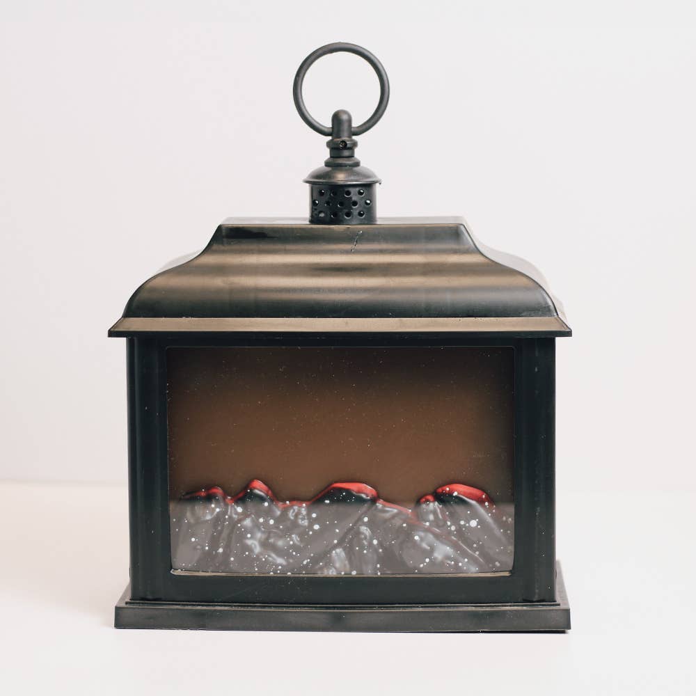 Black Traditional Fireplace Lantern