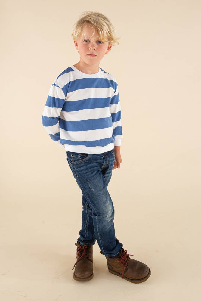 Kids Cotton Stripe Sweatshirt