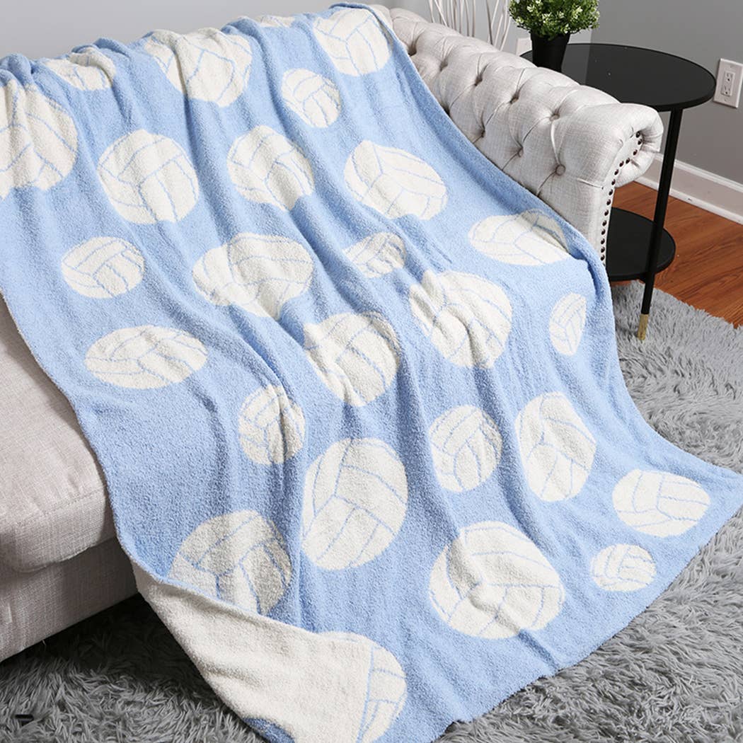 Volleyball Print Cozy Soft Throw Blanket