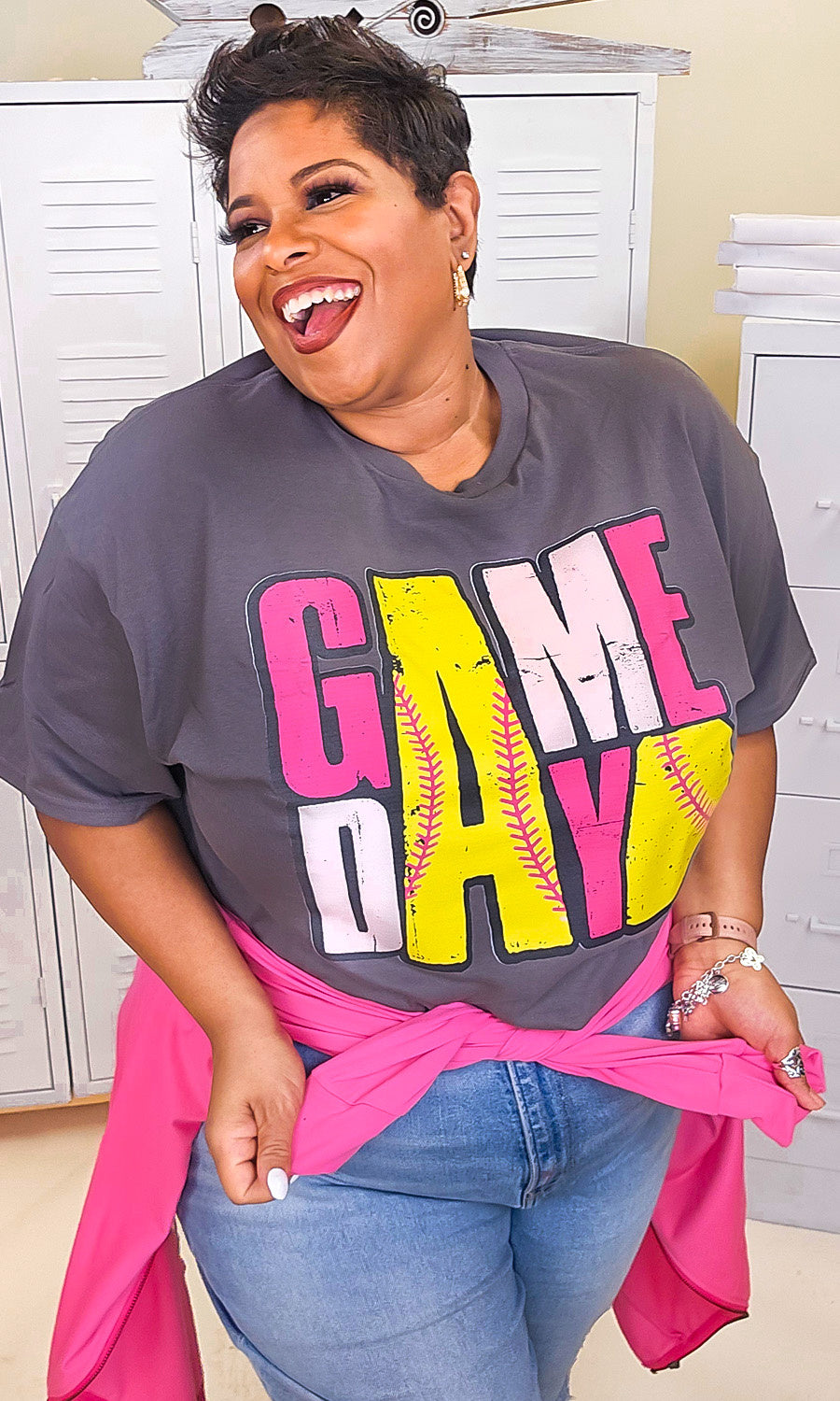 Game Day Stacked Softball Graphic T-Shirt