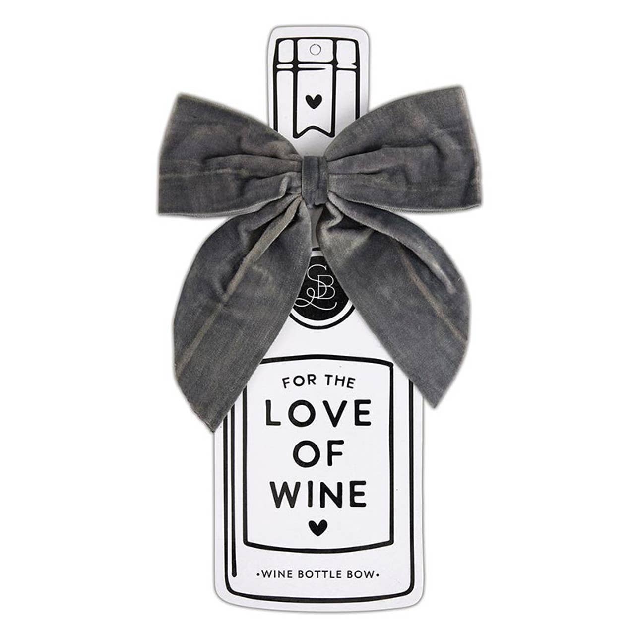 Wine Bottle Bow - Charcoal